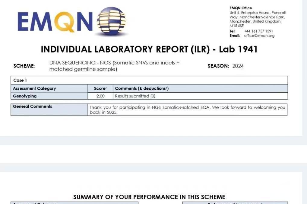 海普洛斯满分通过欧洲权威室间质评