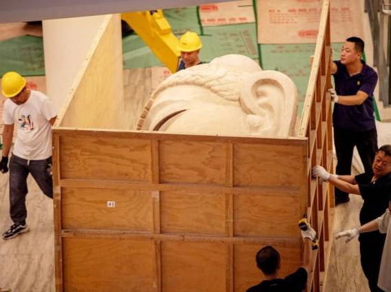 为14米大佛“拆门”！华南最大敦煌展即将在深圳南山开展