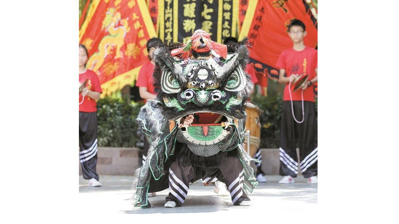 国家级非遗松岗七星狮舞的父女传承记