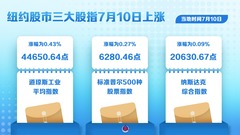 （图表）纽约股市三大股指7月10日上涨