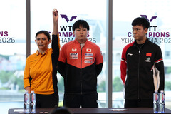 （体育）（4）乒乓球——WTT横滨冠军赛抽签仪式举行