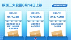 （图表）欧洲三大股指8月14日上涨
