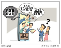 （图表·漫画）新华视点丨假钻石泛滥