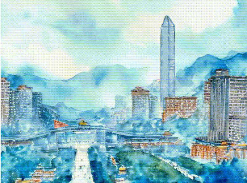 簕杜鹃的红 | 诗颂深圳 AI绘鹏城 ⑨