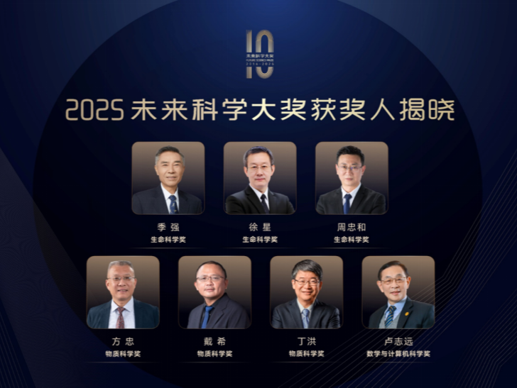 2025未来科学大奖获奖名单公布 