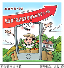 （图表·漫画）零售额同比增长 