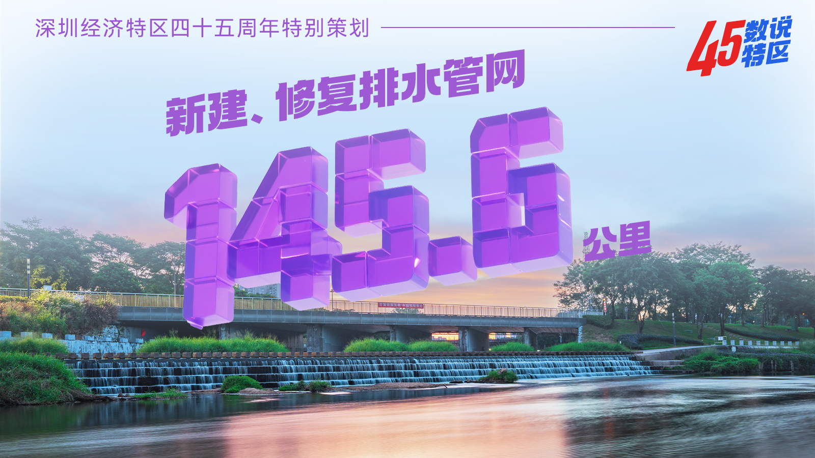 （8月22日九点发）新建、修复排水管网145.6公里 | 45数说特区㊶