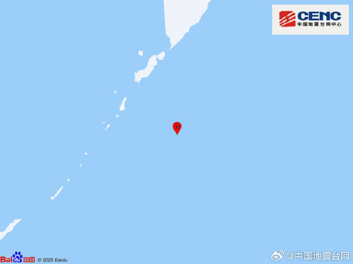 千岛群岛以东海域发生6.2级地震，震源深度10千米