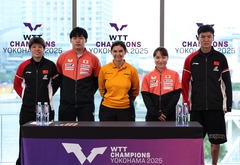 （体育）（2）乒乓球——WTT横滨冠军赛抽签仪式举行