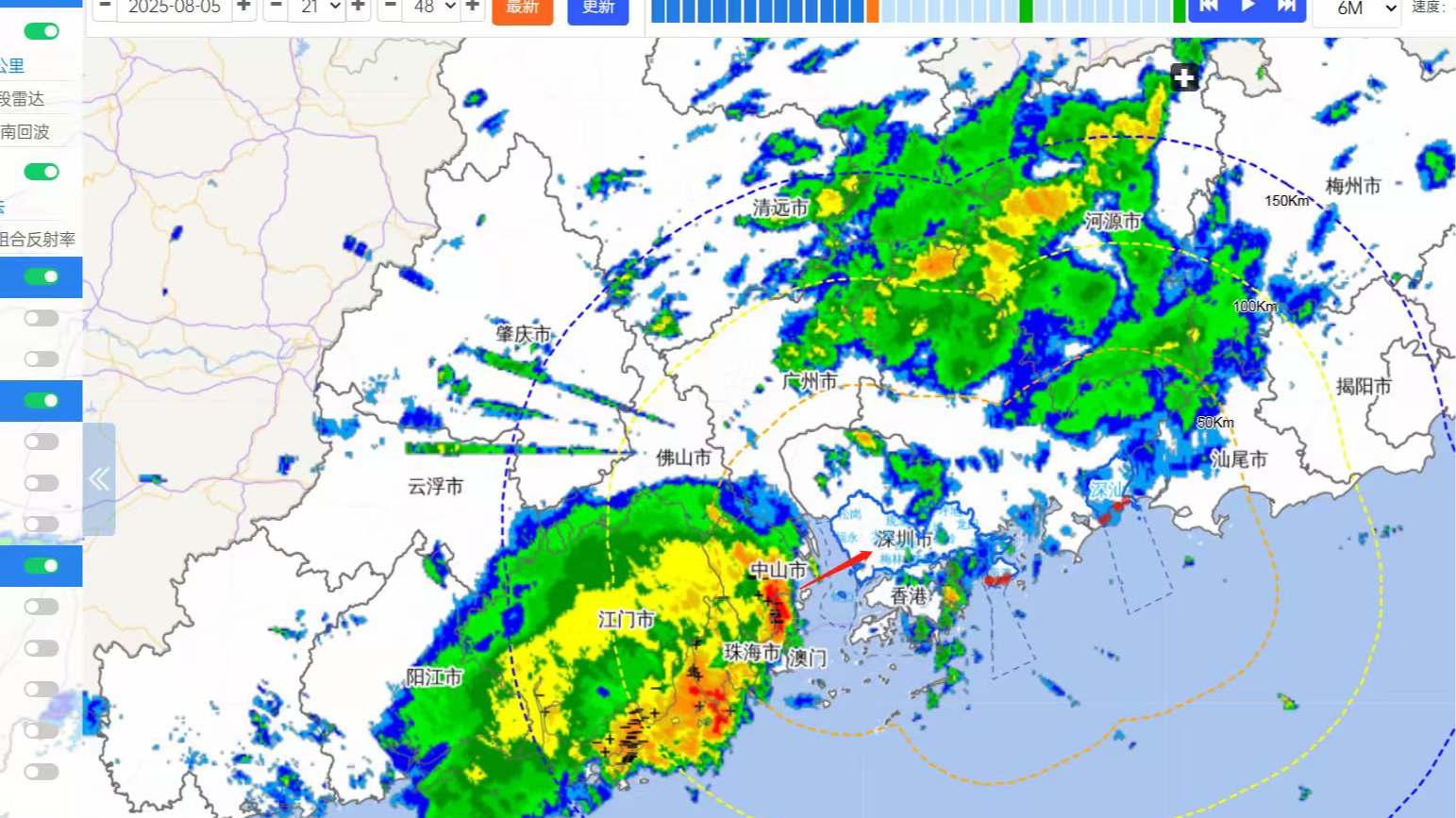 深圳市发布分区雷雨大风黄色预警信号