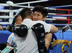 （成都世运会）（9）泰拳——女子60公斤级：中国选手韩鑫夺冠