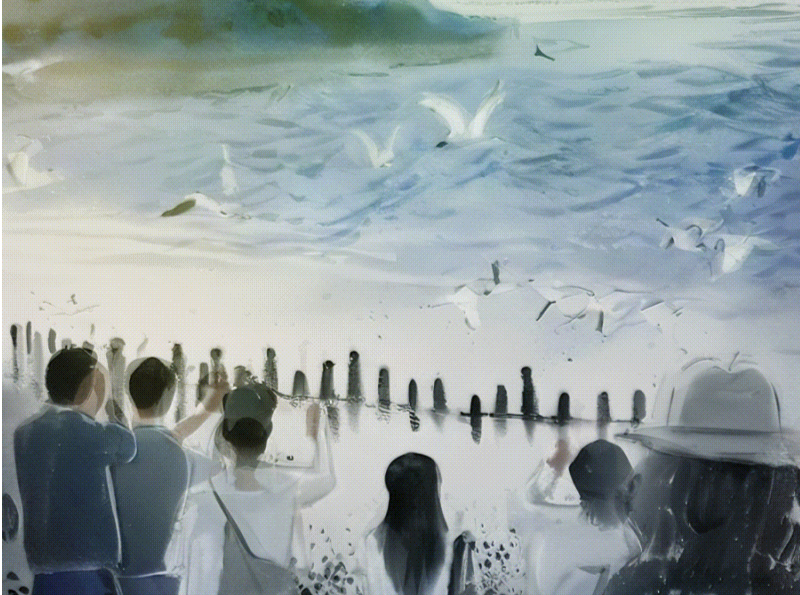 在红树湾看一只白鹭 | 诗颂深圳 AI绘鹏城 ⑧
