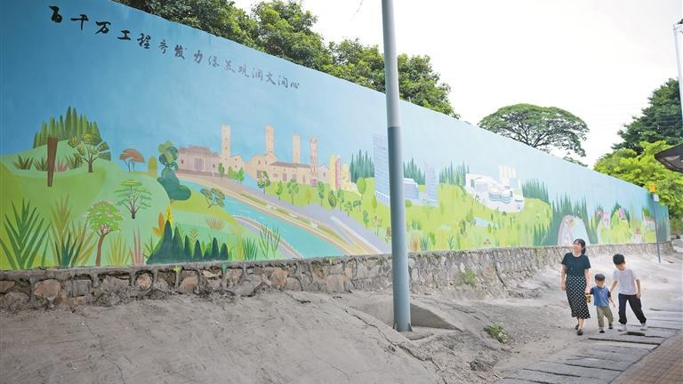观澜街道自主策划推出“百千万工程”大型主题墙绘