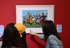 内蒙古自治区青少年铸牢中华民族共同体意识书画艺术作品展在呼和浩特举行（7）