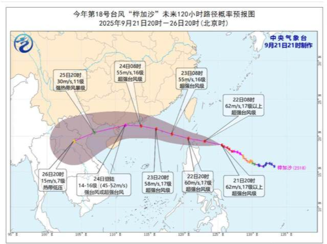62米/秒，17级以上！台风“桦加沙”已经“强到爆表”