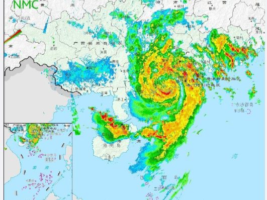 台风“塔巴”在广东省台山市沿海登陆！
