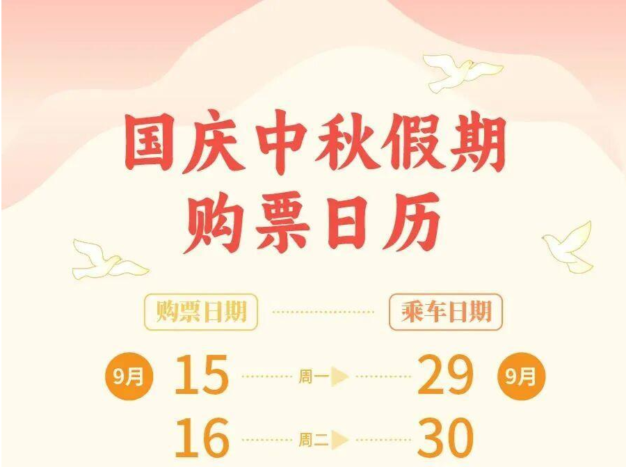 国庆中秋购买火车票，记好这几个关键时间点 