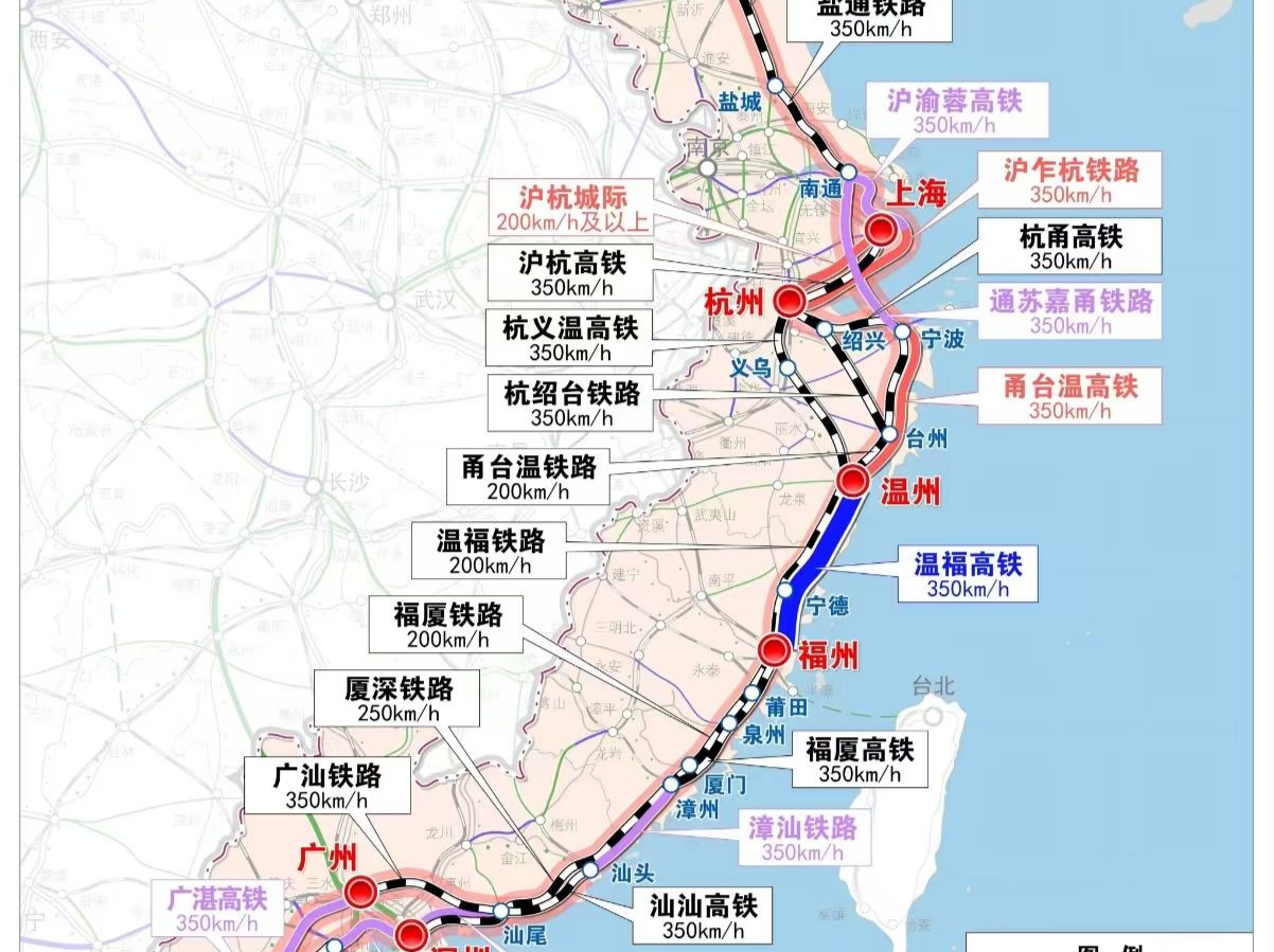 新建温福高铁开工！将与杭深铁路形成高铁双通道，2030年通车