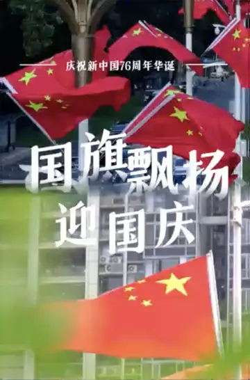 国旗飘扬迎国庆