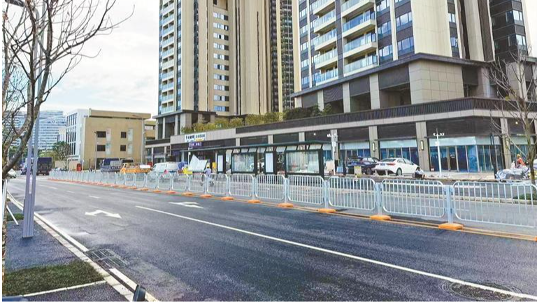 李松蓢炮台路全面完工