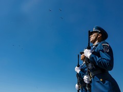 “天空蓝”与运-20的珍贵“同框”——走进空军方队