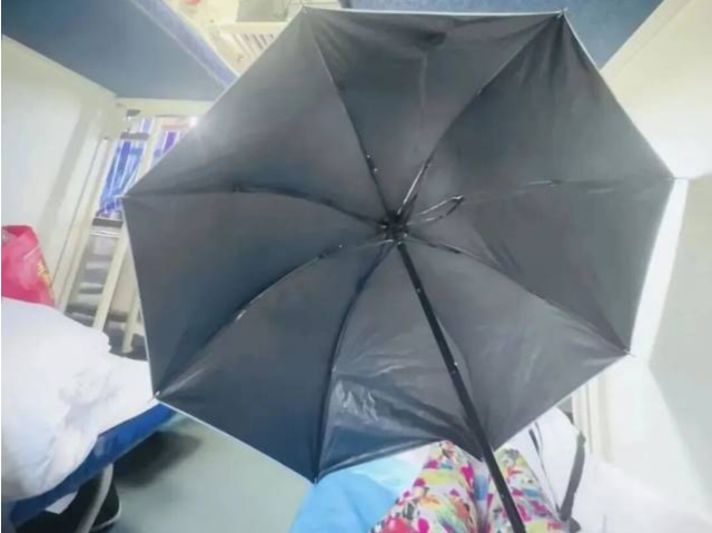女乘客火车卧铺打伞引热议，网友建议卧铺区增设床帘，12306回应