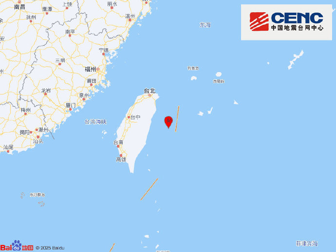 台湾花莲县海域发生4.2级地震 
