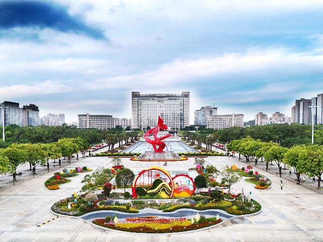 庆国庆，迎全运！东莞市中心广场立体花坛上新啦！