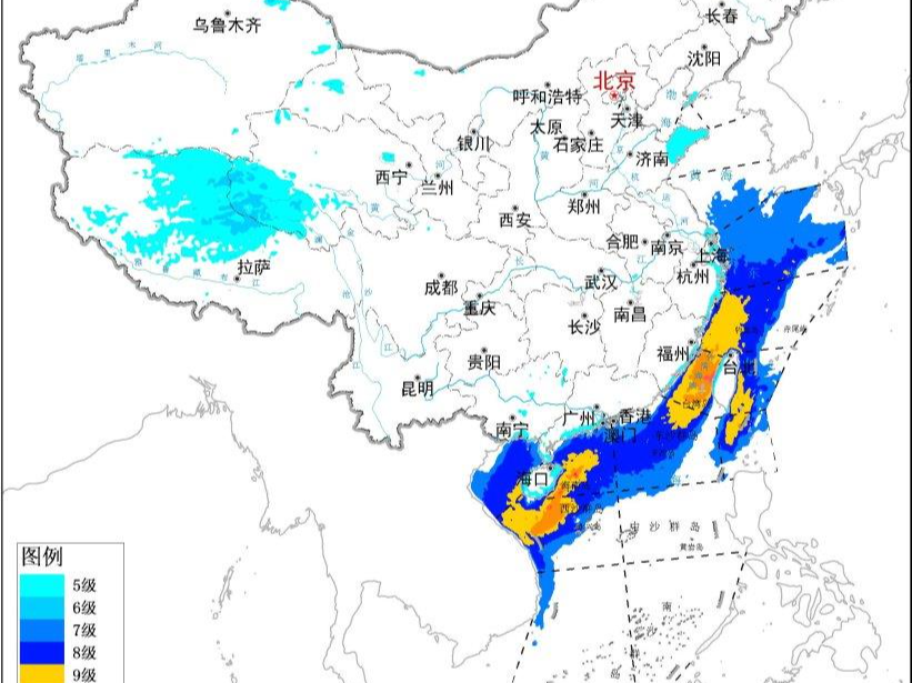 注意防范！大风黄色预警继续发布 部分海域风力可达10级 