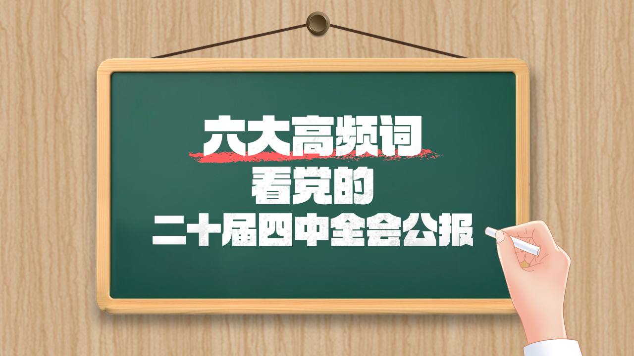 敲黑板！六大高频词看党的二十届四中全会公报