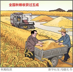 （图表·漫画）秋粮收获