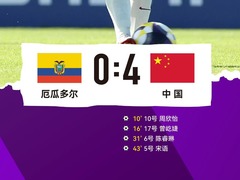 中国队大胜厄瓜多尔队 晋级U17女足世界杯16强
