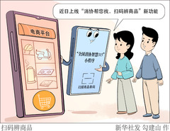 （图表·漫画）扫码辨商品（1）
