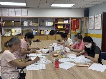 翠岭社区开展绘画工作坊活动  为居民解压充能