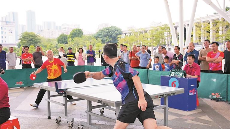 新桥街道“邻里杯”社区乒乓球比赛有趣温馨