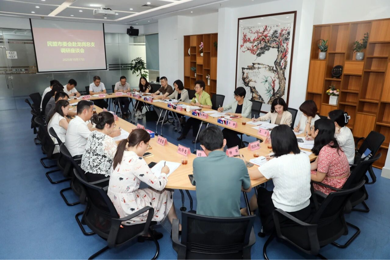 民盟深圳市委会主委吴以环赴民盟龙岗区总支召开基层组织建设调研座谈会