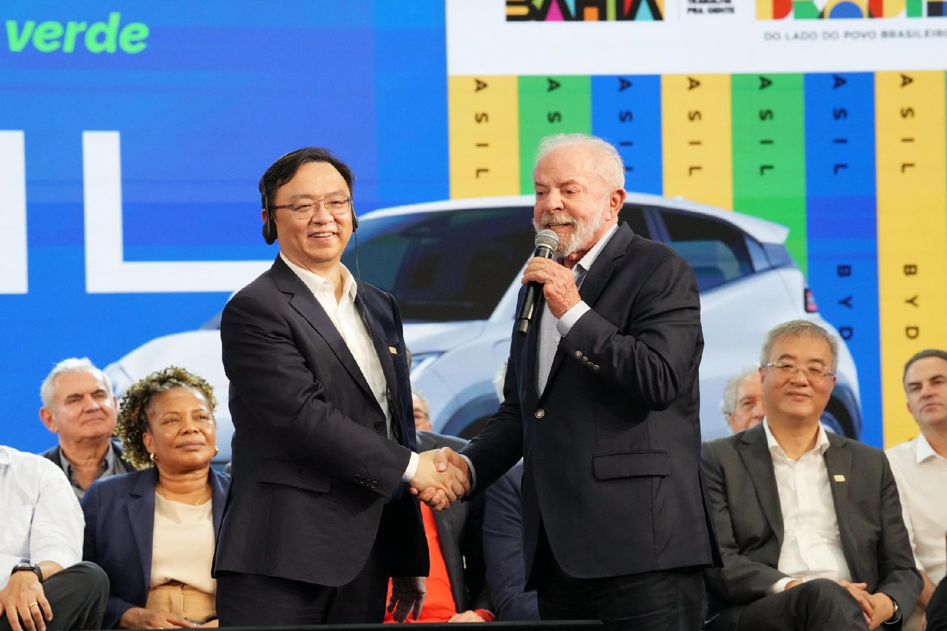 比亚迪第1400万辆新能源汽车在巴西下线