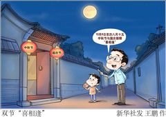 （图表·漫画）双节“喜相逢”