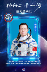 （图表·海报）神舟二十一号航天员乘组确定——张洪章