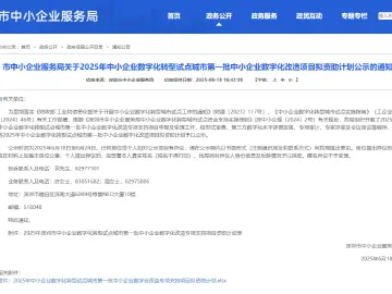 深圳2025年第一批中小企业数字化改造项目拟资助计划公示