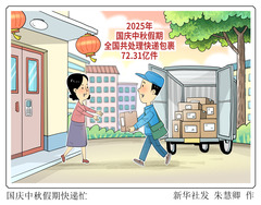 （图表·漫画）国庆中秋假期快递忙