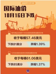 （图表）国际油价10月16日下跌