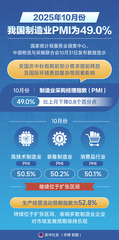 （图表）2025年10月份我国制造业PMI为49.0%