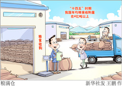 （图表·漫画）粮满仓