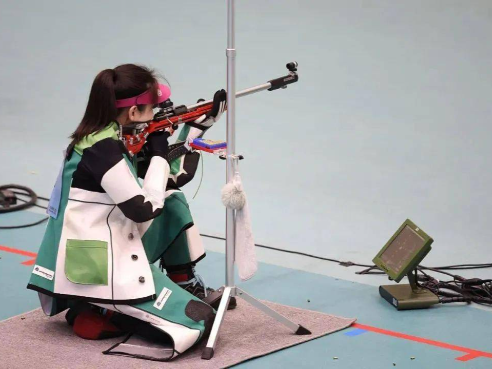 全运会女子50米步枪三姿山西队苗婉茹超世界纪录 