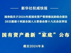 新华社权威快报|国有资产最新“家底”公布