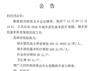 湖北孝感一乡镇每户要收50元“社会治安保险费”？当地回应：自愿原则｜有料