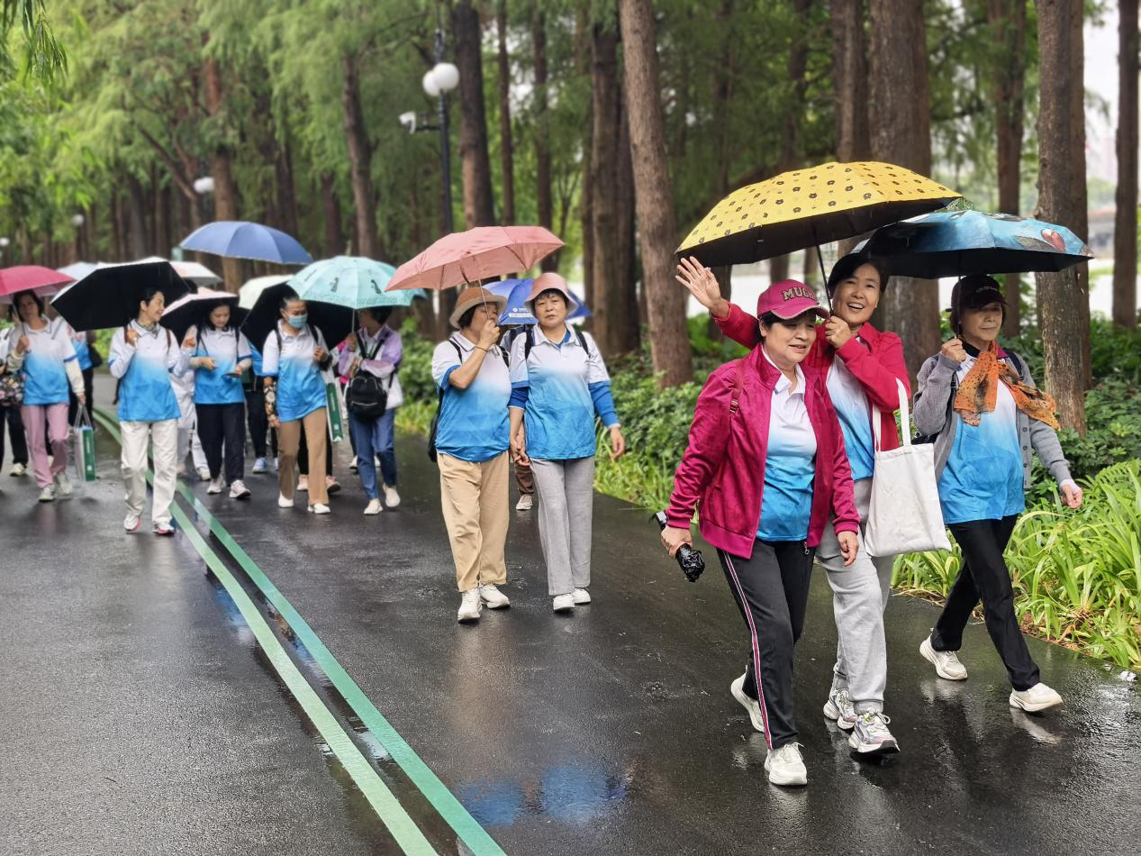 木头龙社区：风雨无阻享温情，重阳长者启程健步走