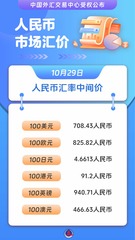 （图表）人民币市场汇价（10月29日）