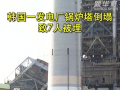 韩国一发电厂锅炉塔倒塌致7人被埋